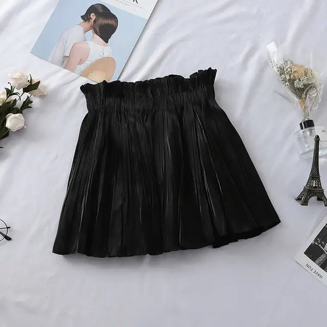 Chic Irregular Pleated Summer Skirt