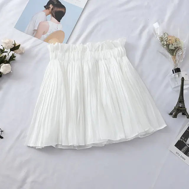 Chic Irregular Pleated Summer Skirt
