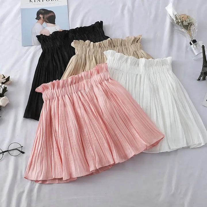 Chic Irregular Pleated Summer Skirt