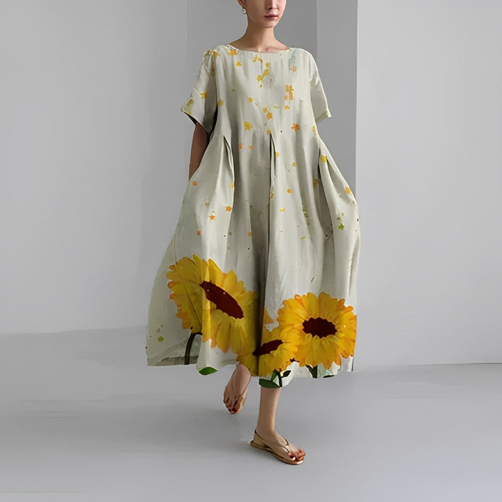 Delightfully Comfortable Floral Cotton Dress for Every Occasion