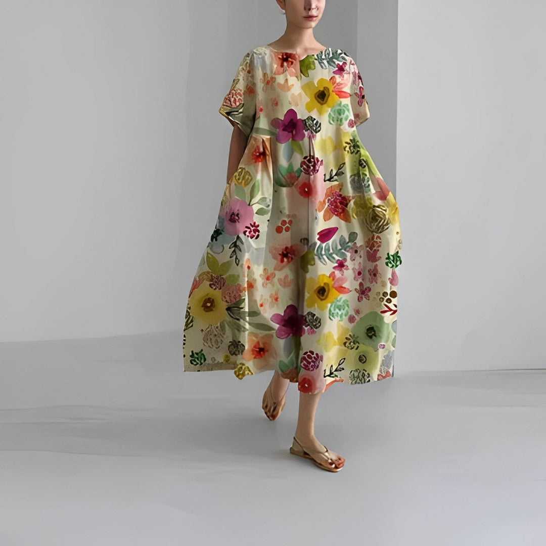 Elegant Floral Cotton Dress for Ultimate Comfort