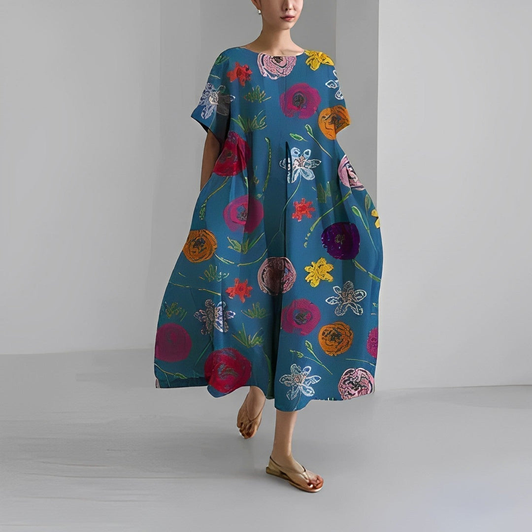 Delightfully Comfortable Floral Cotton Dress for Every Occasion