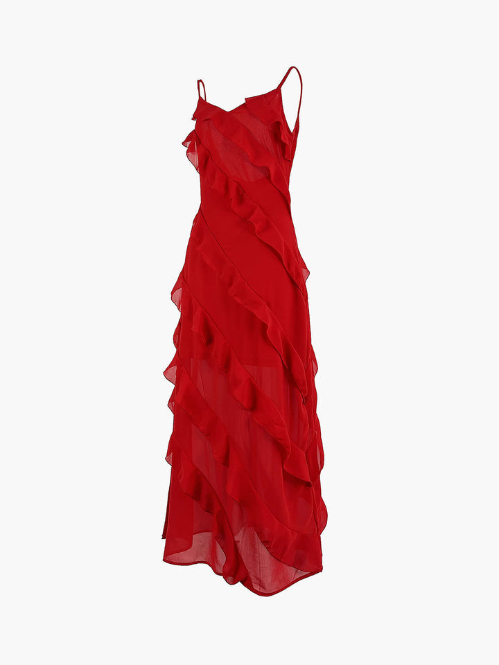 Exquisite Ruffled Dress for Effortless Elegance
