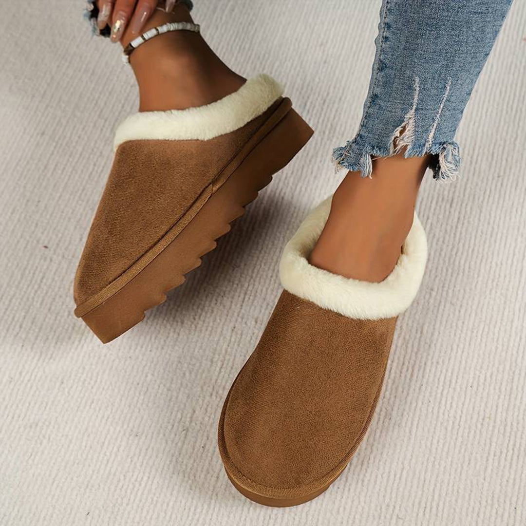 Plush Slippers Featuring a Thick, Supportive Sole!