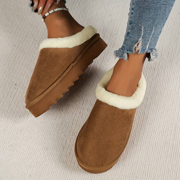 Plush Slippers Featuring a Thick, Supportive Sole!