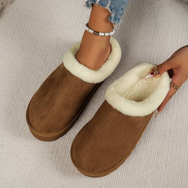 Plush Slippers Featuring a Thick, Supportive Sole!