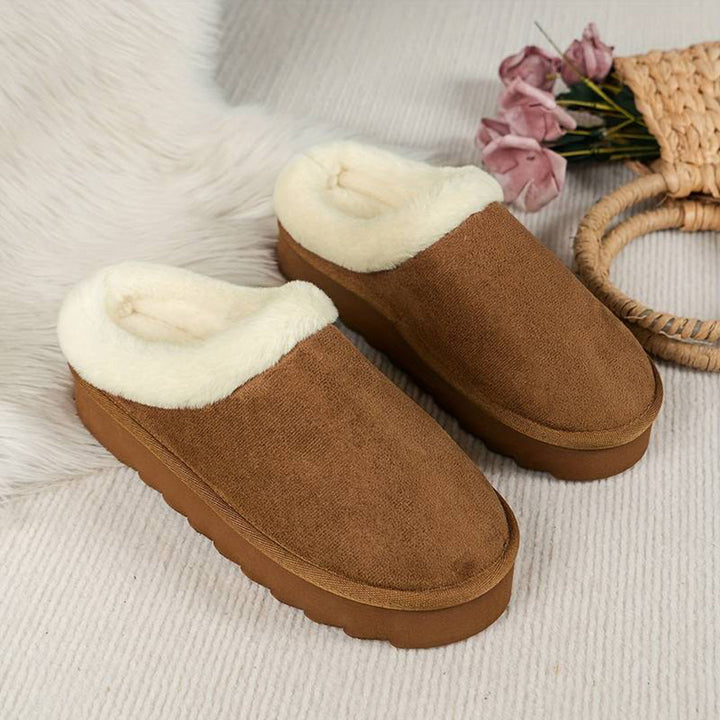 Plush Slippers Featuring a Thick, Supportive Sole!