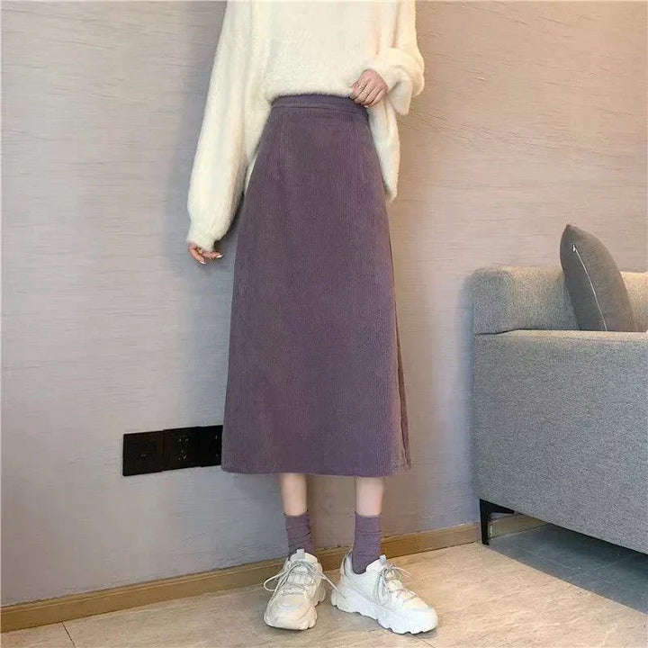 Chic Corduroy Maxi Skirts by Oda