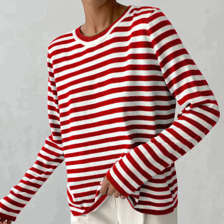 Chic Striped Knit Sweater for Cozy Style
