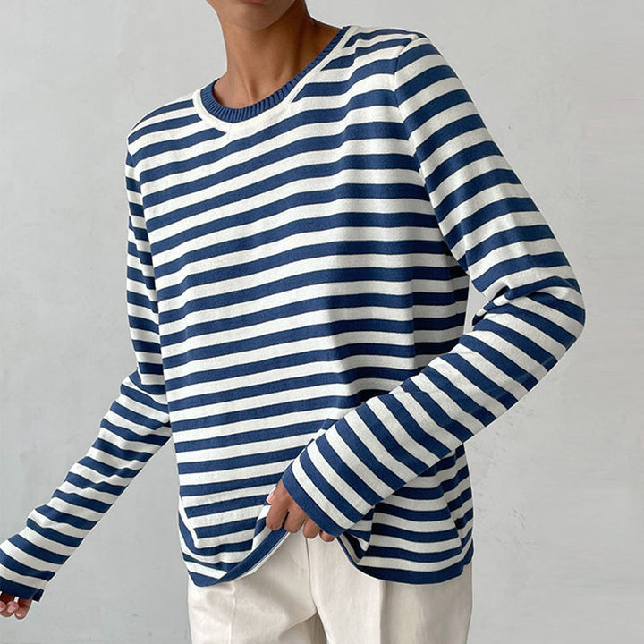 Chic Striped Knit Sweater for Cozy Style