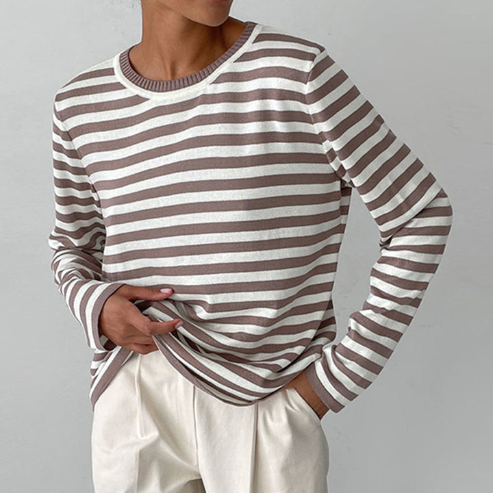 Chic Striped Knit Sweater for Cozy Style