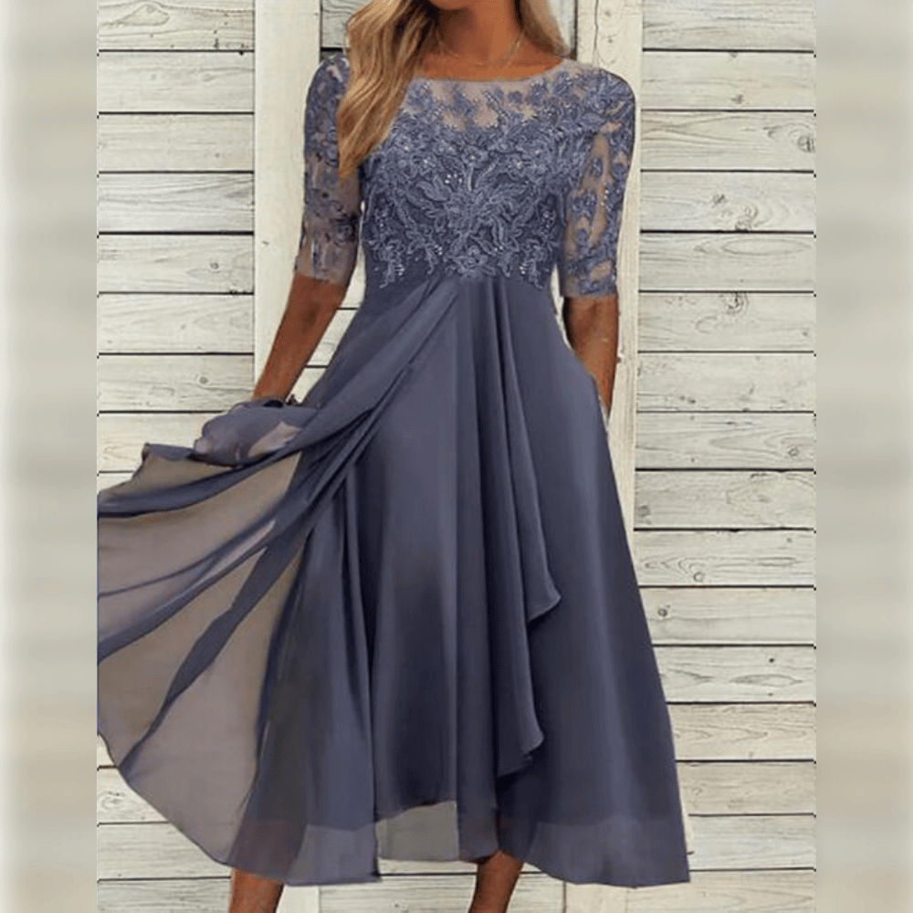 Stunning Embroidered Lace Dress