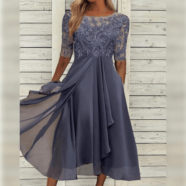 Stunning Embroidered Lace Dress