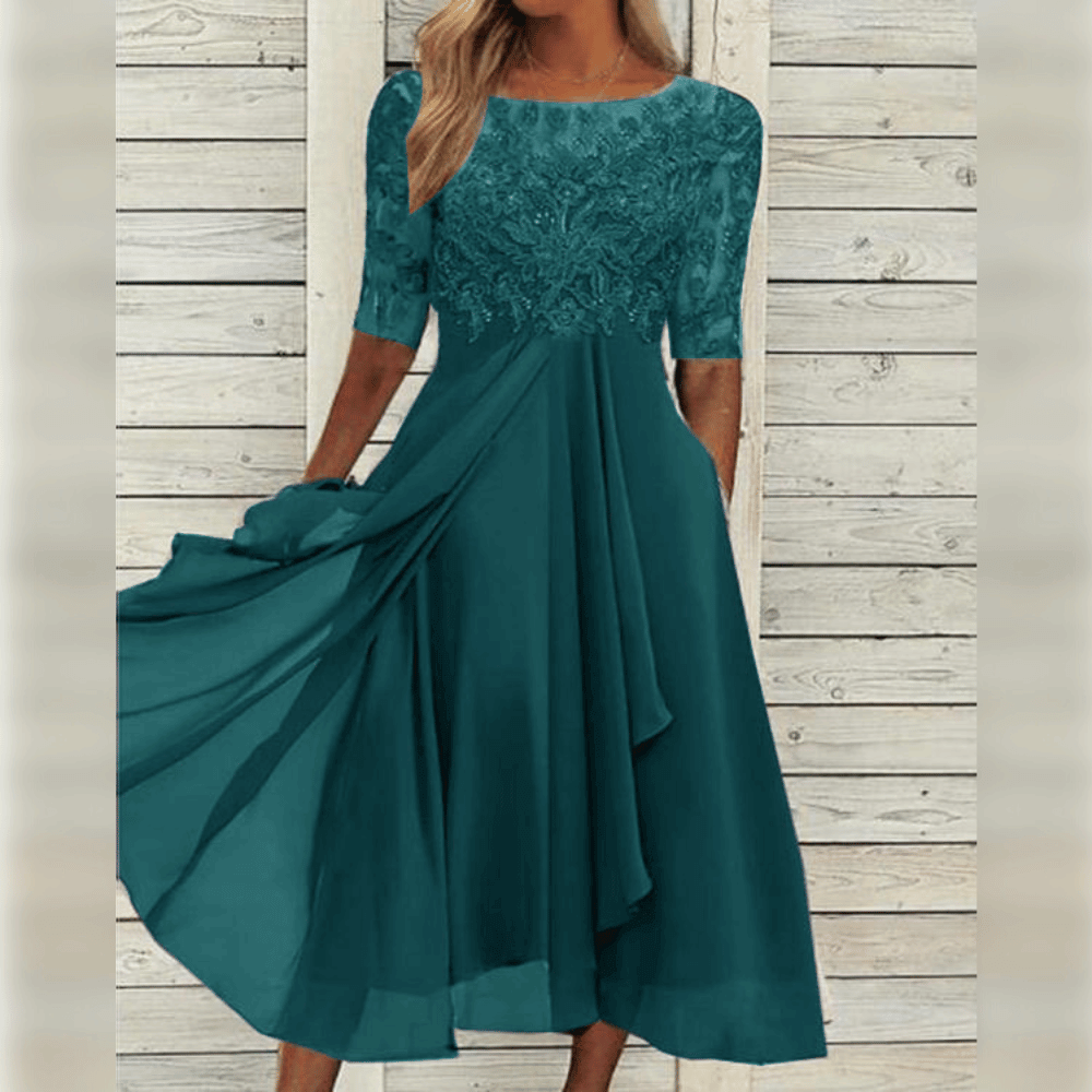 Stunning Embroidered Lace Dress