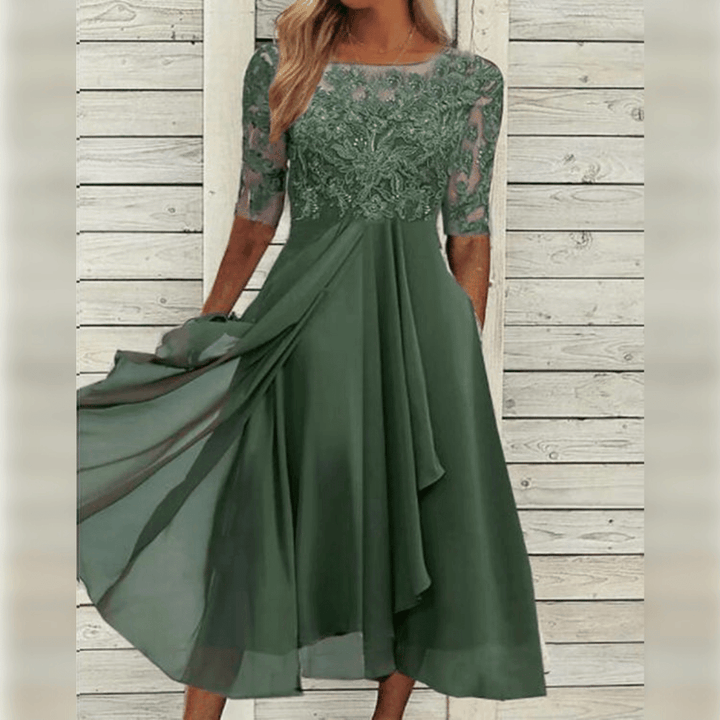 Stunning Embroidered Lace Dress