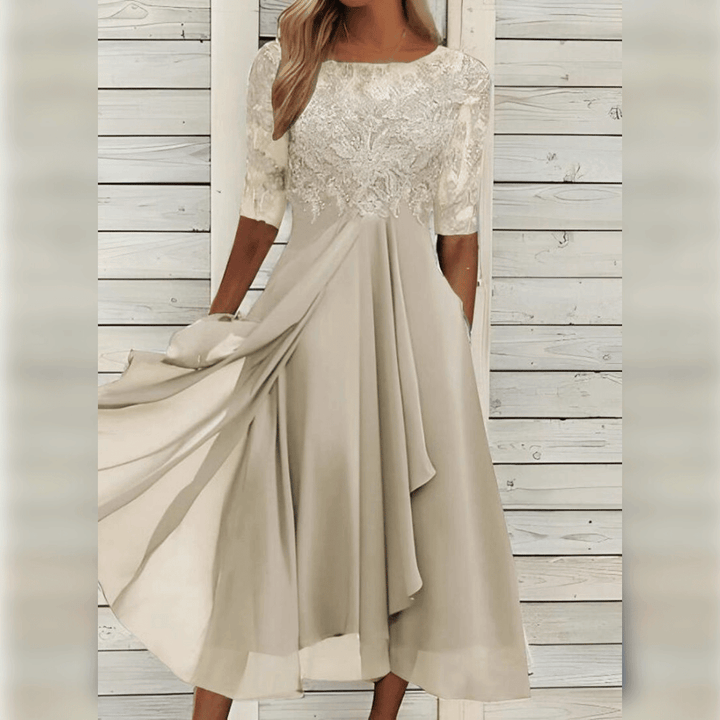 Stunning Embroidered Lace Dress