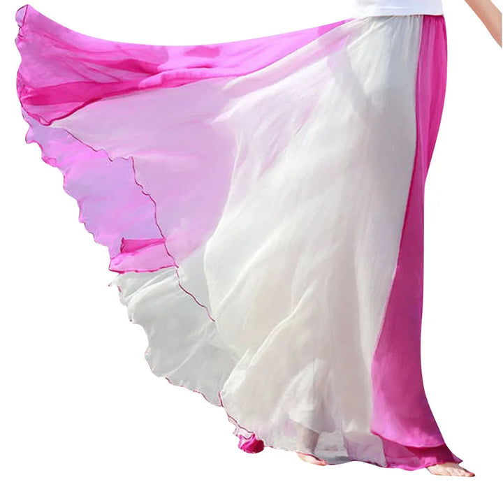 Elegant Chiffon Maxi Skirt in Vibrant Colours