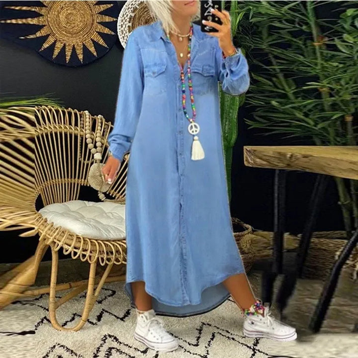 Stylish Denim Maxi Dress for Effortless Elegance
