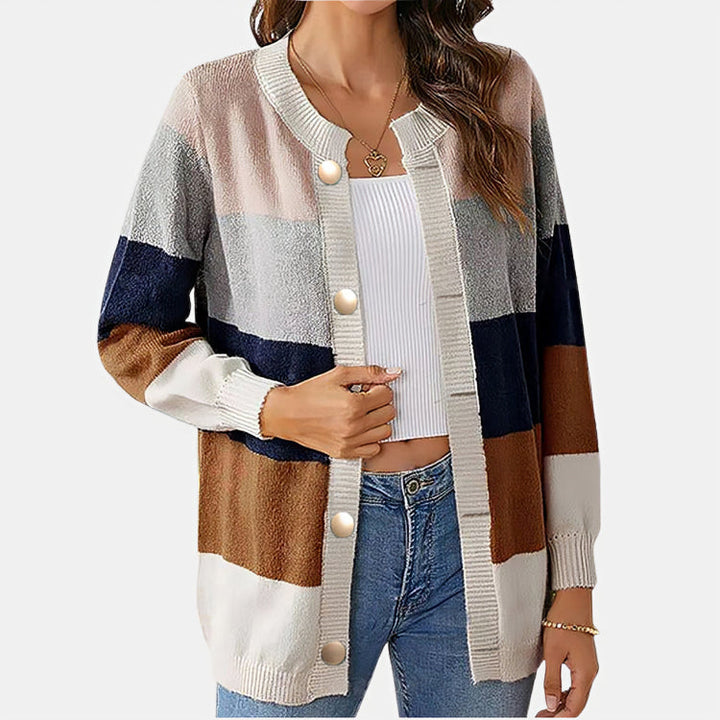 Vibrant Stripe Cozy Cardigan