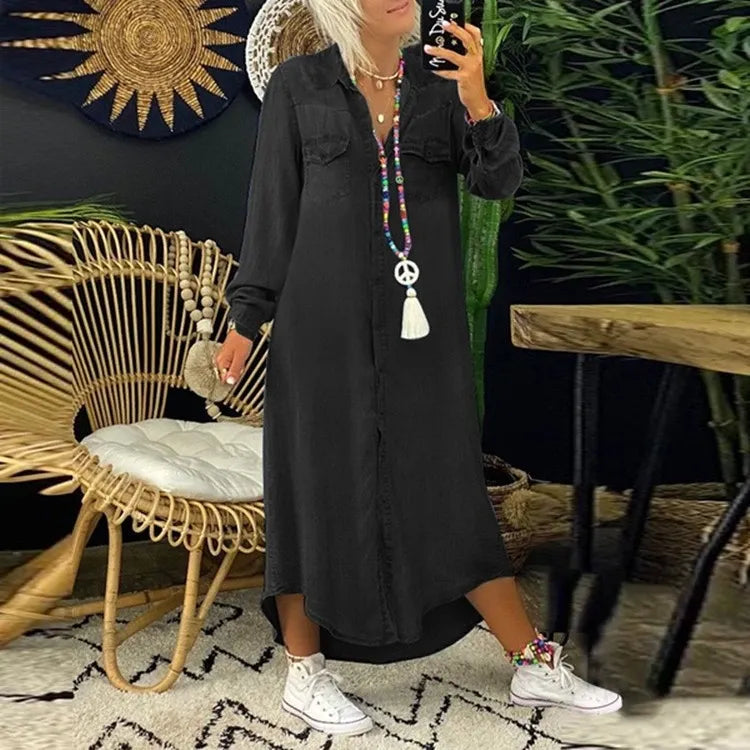 Stylish Denim Maxi Dress for Effortless Elegance