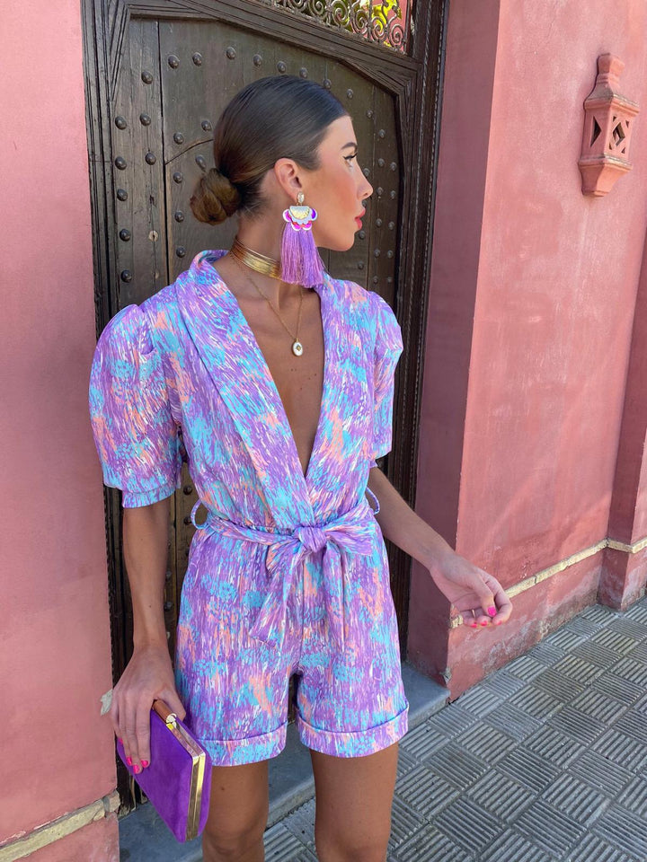 Stylish Short Jumpsuit for a Vibrant Look