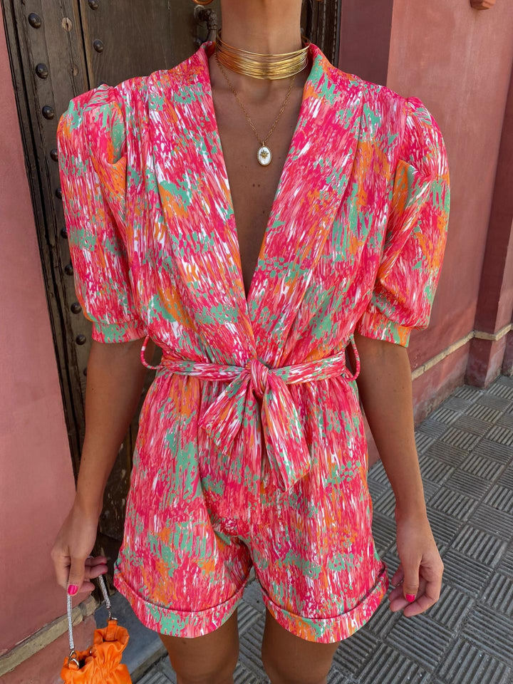 Stylish Short Jumpsuit for a Vibrant Look