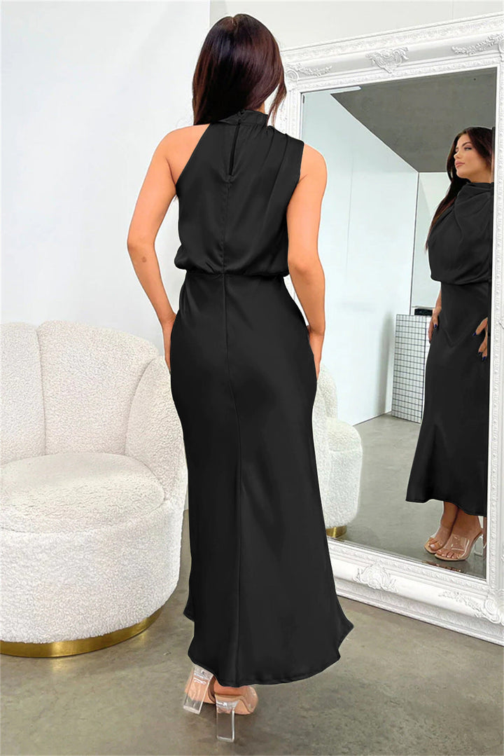 Exquisite Satin Evening Gown for Timeless Elegance
