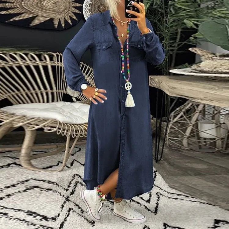 Stylish Denim Maxi Dress for Effortless Elegance