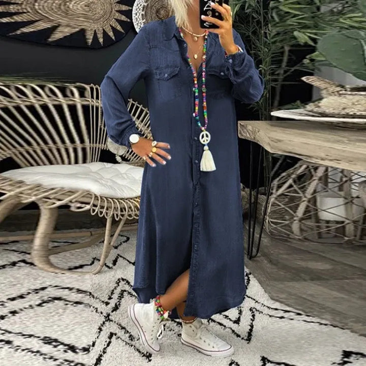 Stylish Denim Maxi Dress for Effortless Elegance