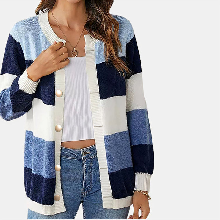 Vibrant Stripe Cozy Cardigan