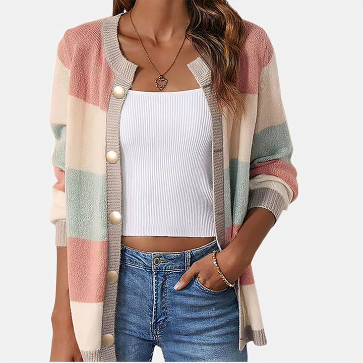 Vibrant Stripe Cozy Cardigan