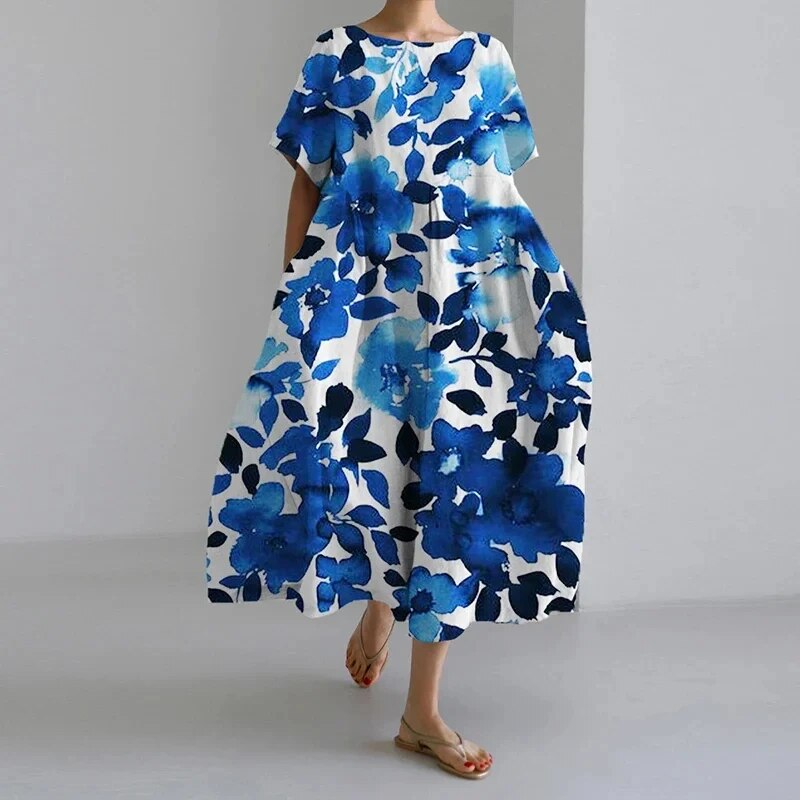Delightfully Comfortable Floral Cotton Dress for Every Occasion