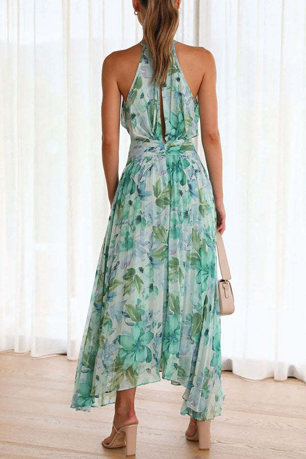 Charming Floral Knee-Length Dress for Effortless Elegance