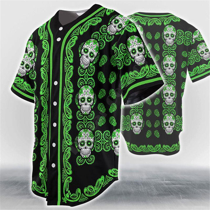 Skull Design Baseball Jersey