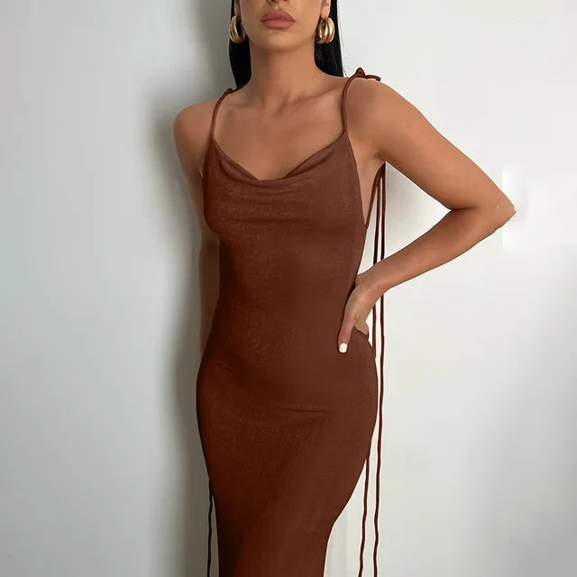 Alluring Backless Summer Dress for Effortless Elegance