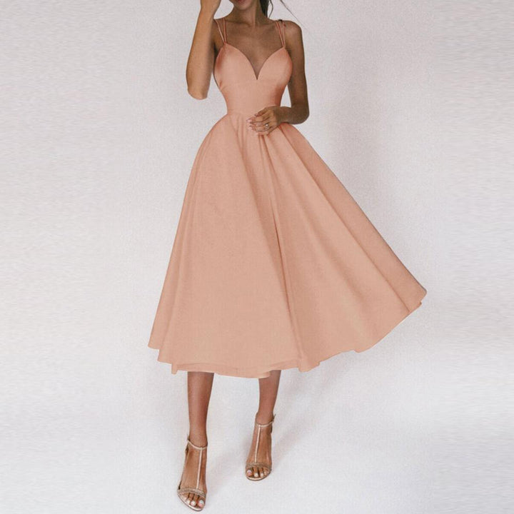 Elegant V-Neck Formal Dress