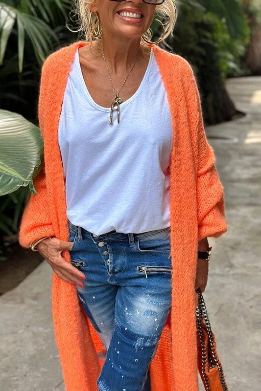 Cozy Long Knitted Cardigan for Effortless Style