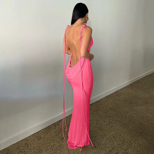 Alluring Backless Summer Dress for Effortless Elegance