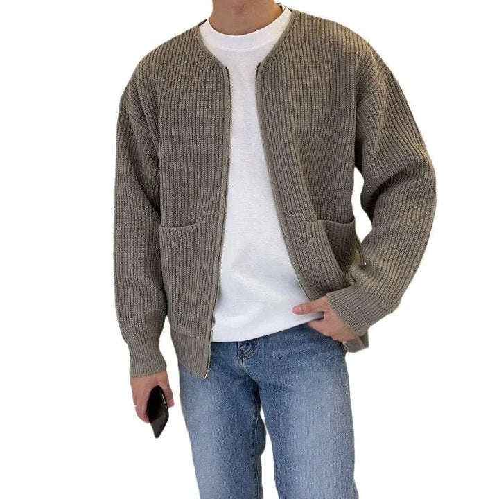 Stylish Men's Zippered Cardigan for Ultimate Comfort