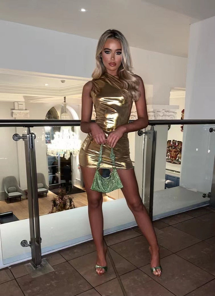 Dazzling Metallic Mini Dress
