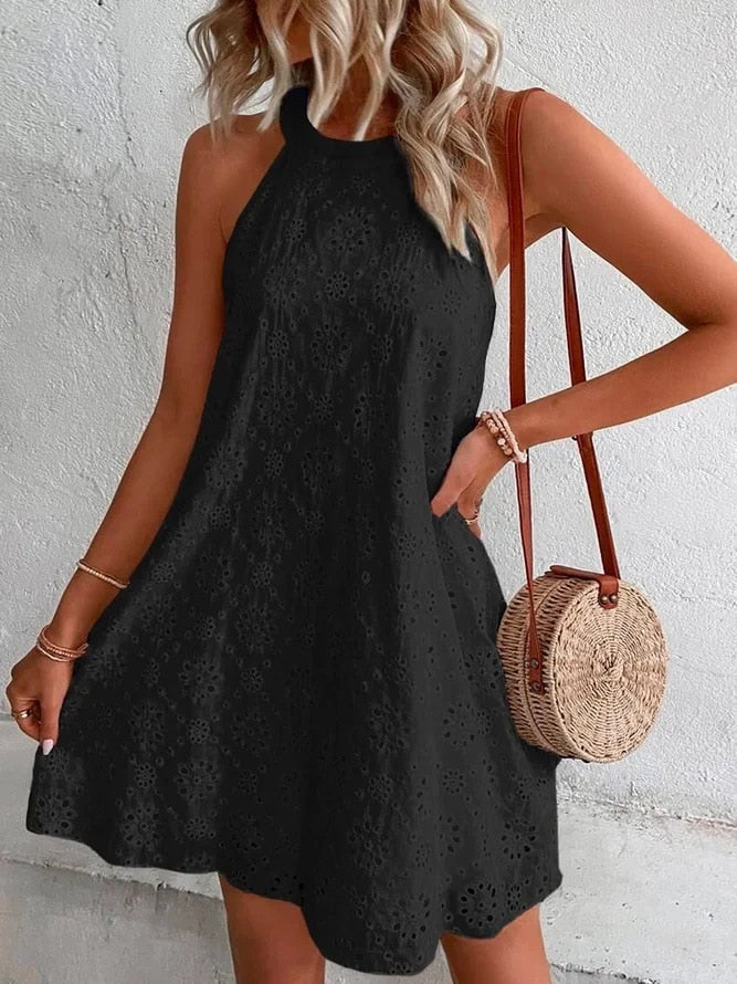 Stylish Halter Mini Dress for a Trendy Look