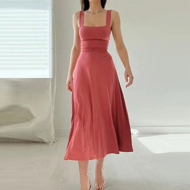 Chic Square Neckline Dress for Effortless Elegance