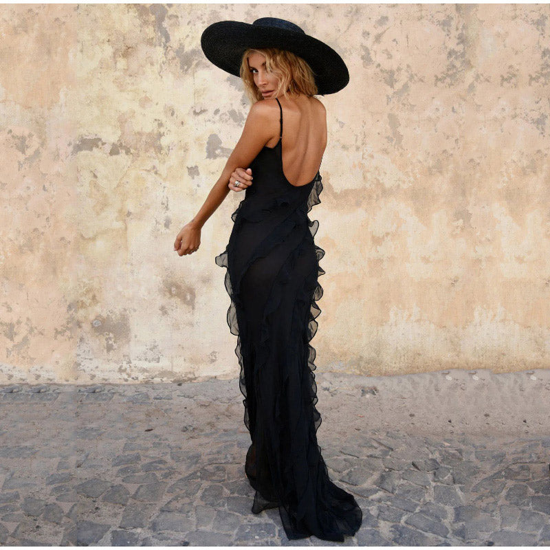 Stylish Ruffled Maxi Dress for Effortless Elegance