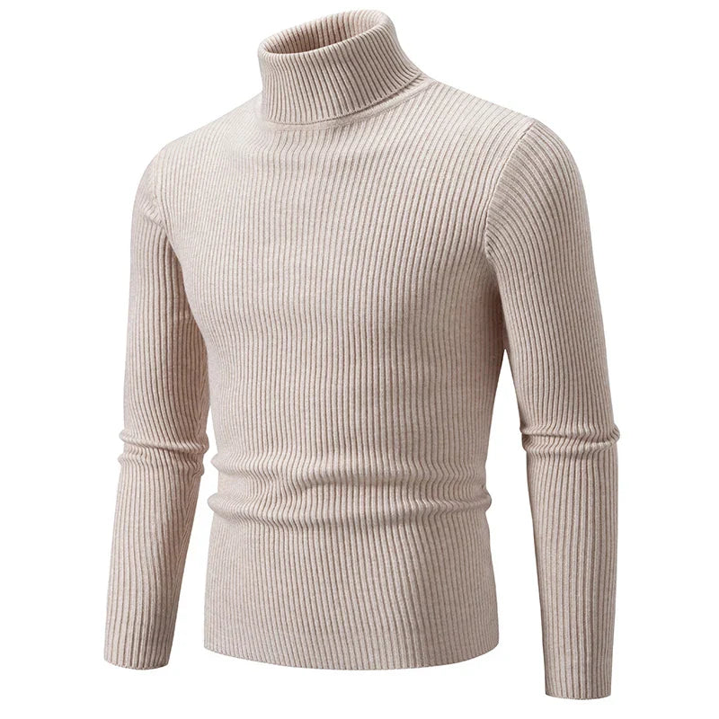 Chic Ribbed Turtleneck Sweater