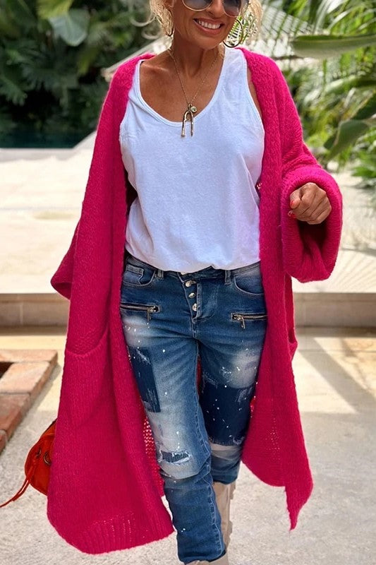 Cozy Long Knitted Cardigan for Effortless Style