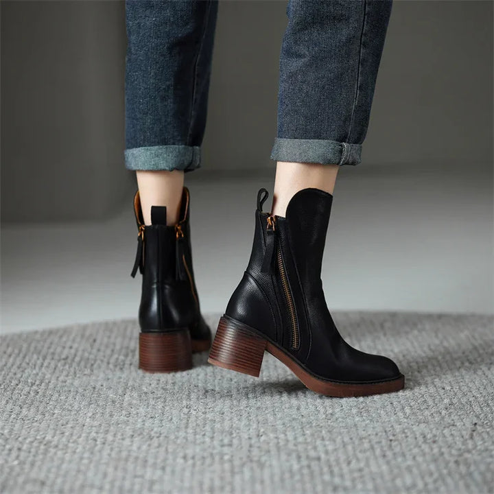 Luxurious Leather Ankle Boots