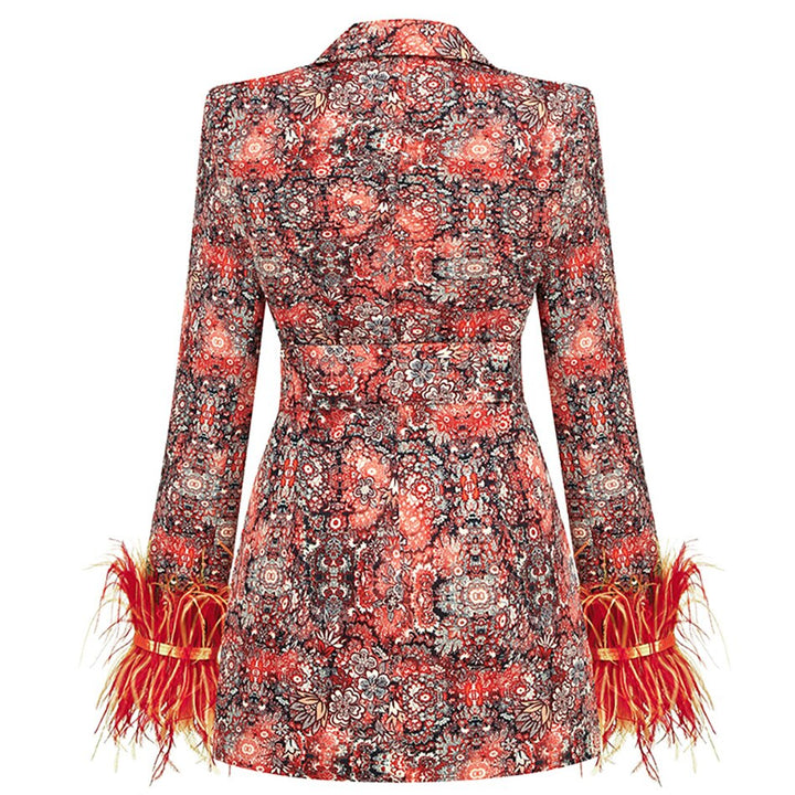 Elegant Floral Blazer Dress