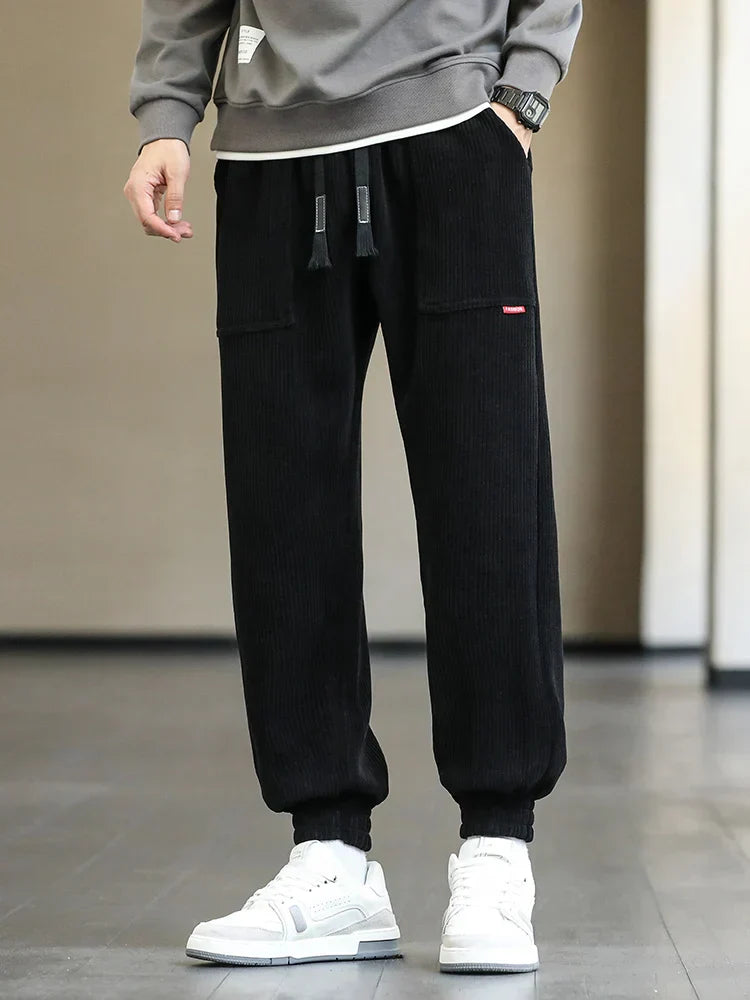 Cozy Winter Corduroy Joggers for Men