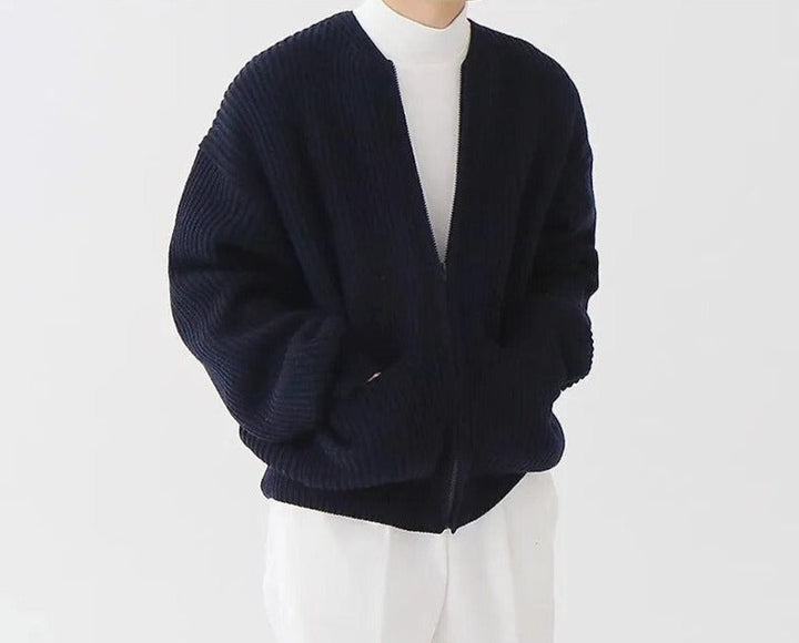 Stylish Men's Zippered Cardigan for Ultimate Comfort