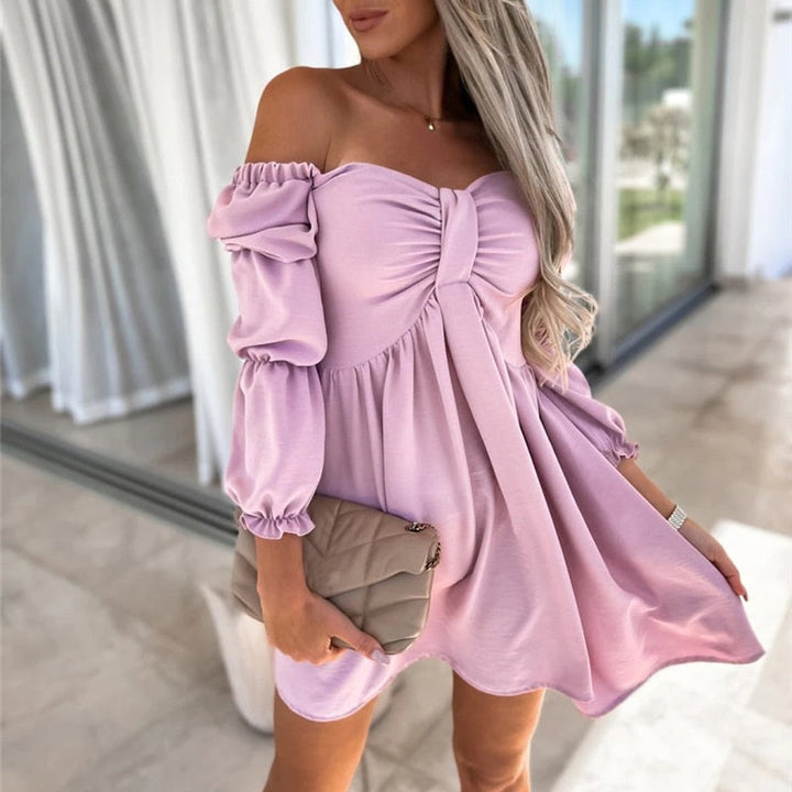Chic Off-Shoulder Mini Dress for a Fashion-Forward Look